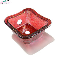 Vente flash : Lavabo carré en verre pour salon de manucure, massage des pieds, pédicure, spa, salon de beauté, SPA pour les pieds