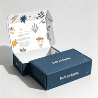 Boîte en carton ondulé personnalisée avec logo en couleur pour vêtements, chapeaux, chaussettes, boîtes d'expédition, emballage postal
