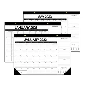 Hot sell 17"x12" Monthly Large Month Paper Wall Calendar Desk Pad 18 Month 2022 2023 Desk Calendar