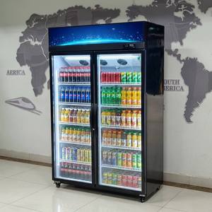 Réfrigérateur commercial vertical peu coûteux, refroidisseur de boissons, vitrine réfrigérée avec porte en verre, refroidissement par air, commande LED et serrure de porte - Product Image 6