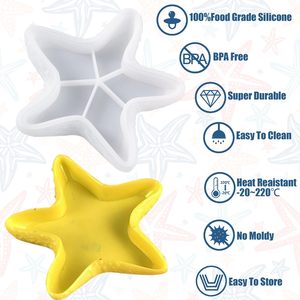 Moule <span class=keywords><strong>en</strong></span> silicone <span class=keywords><strong>en</strong></span> forme d'étoile de mer pour plateau, récipient <span class=keywords><strong>à</strong></span> bibelots, plat de rangement, porte-bougie, plateau <span class=keywords><strong>à</strong></span> bijoux, pour résine et <span class=keywords><strong>béton</strong></span> - Product Image 4