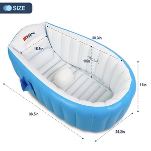 Usine En Gros Nouveau-Né Bébé Tube De Haute Qualité Portable Pliant En Plastique PVC Gonflable Infant <span class=keywords><strong>Baignoire</strong></span> pour Douche - Product Image 2