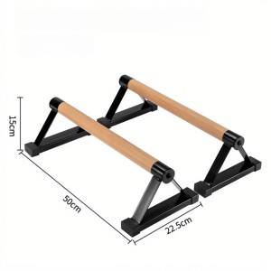 Barras de Madera para Flexiones, Barras Antideslizantes para Calistenia, Madera Sólida con Soporte Metálico Resistente, Soportan 500 Libras - Product Image 6
