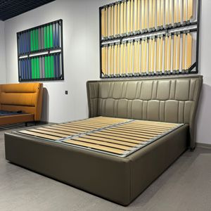 Cadre de lit à <span class=keywords><strong>latte</strong></span> en peuplier de taille personnalisée Queen king amélioré de haute qualité pour base de plate-forme de lit - Product Image 2