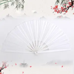 Bamboo Plastic Hand Craft Holding Foldable 33cm Length Fan Kong Fu Customised Clark Hand Fan For Promotion And Festival