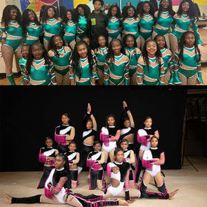 亮片流苏闪亮马略特比赛制服一体式打底裤舞蹈粉色啦啦队马略特儿童制服 - Product Image 6