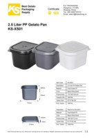 Meilleur bac à gelato carré de 2,5 L, sans PFAS, en PP de qualité alimentaire, compatible congélateur, empilable, en plastique, pour le stockage de la crème glacée