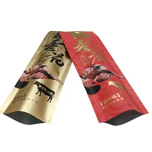 Beef Printed Vacuum Foil Soft Snow Beef Meat Flat Pouch Plastic RCPP 121 Degree High Temperature Cooking PA Packaging Bags