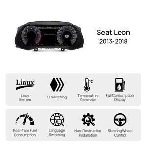 Quadro Strumenti Digitale LCD per <span class=keywords><strong>Seat</strong></span> <span class=keywords><strong>Leon</strong></span> 2013-2018, Pannello Cruscotto Digitale, Tachimetro Carplay, Cockpit Virtuale, Contachilometri HDMI - Product Image 3