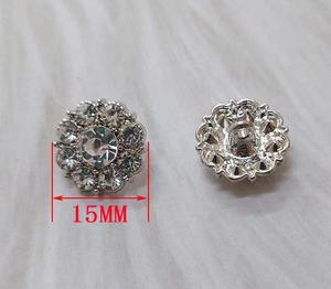 Mặt Trời Sang Trọng Hình Dạng Hoa Hợp Kim Nút Phụ Kiện Với May Chân Pha Lê Rhinestone Nút Cho Quần Áo - Product Image 6