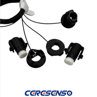 CERESENSO – Ensemble de fils de connexion noirs pour supports d'électrodes EEG salinais, pour casque EEG en maille détachable, recherche BCI et neurofeedback