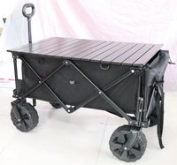Uni-Silent 75kgs 165lbs Plage Chariot Utilitaire Camping Métal Jardin Chariot Portable Pliant Extérieur Wagon Chariot En Acier Modèle