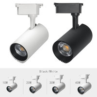 Éclairage sur rail réglable 20W COB LED Éclairage sur rail commercial de style moderne pour magasins intérieurs Puissance 40W avec une excellente visibilité