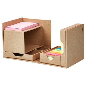 Custom Logo <b>Foldable</b> Kraft Paper <b>Desk</b> Organizer Cube Sticky Notes Memo Holder Page Flags for Corporate Promotional Gifts - Product Image 4