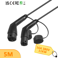Câble de recharge portable pour véhicules électriques ZSWINNER ST-E253 Type 2 16A 11KW IP67, garantie 1 an, Plug&Play, 3/5 mètres, pour voitures