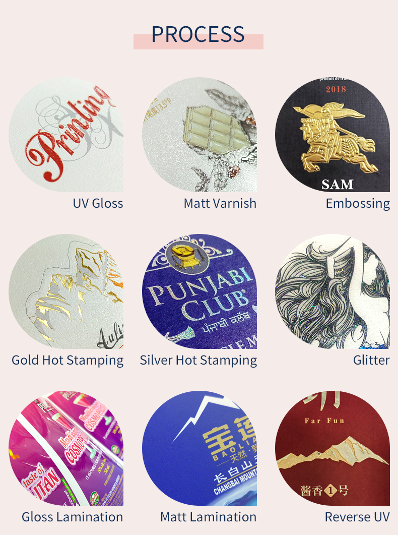 GH-Printing Custom Gold Foil Holographic Transparent  Sticker Paper Label For food Bottle Roll Self Adhesive