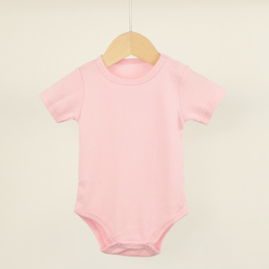 ชุดจั๊มสูทเด็กสีพื้นพร้อมกระดุมแป๊กไหล่ซ้าย ผ้าถักจากผ้าฝ้ายแท้ - Product Image 5