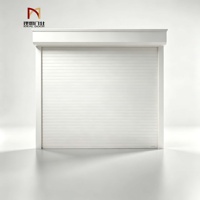 Porte de garage en alliage d'aluminium pour villa/maison avec 80 lames en mousse PU double couche de type 80, rideau lumineux de sécurité et airbag