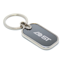 Porte-clés en acier inoxydable avec code-barres bidimensionnel, gravure laser, porte-clés promotionnel OEM personnalisé avec code QR