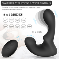 Masseur prostatique anal vibrant de haute qualité S-hande avec télécommande pour hommes