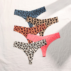 Léopard sans couture une pièce glace soie Invisible Tangas <span class=keywords><strong>sport</strong></span> Yoga sous-vêtements sans trace Fitness <span class=keywords><strong>femme</strong></span> sans couture string culotte - Product Image 3