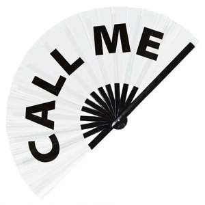 Abanicos de Bambú Personalizados, Novedad 2023, Abanicos Plegables Tradicionales con Grabado y Pintura, Recuerdos Publicitarios - Product Image 1