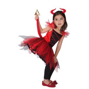 Costume de sorcière pour filles, déguisement d'Halloween pour enfants, costume de Maléfique avec cornes, 4ourcostumes - Product Image 3