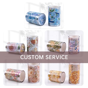 Tùy chỉnh in Holographic Vàng Holographic bạc trong suốt rộng Pet journaling dán - Product Image 4