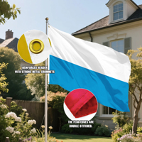 Drapeau Civil de San Marino Personnalisé en Gros 3x5 pieds, Bannière Imprimée Numériquement pour la Décoration des Festivals du Patrimoine