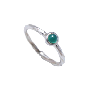 Bague classique artisanale en argent sterling 925, pierre précieuse onyx vert, taille ronde, bijou cadeau pour femme, parmi les plus vendues - Product Image 4