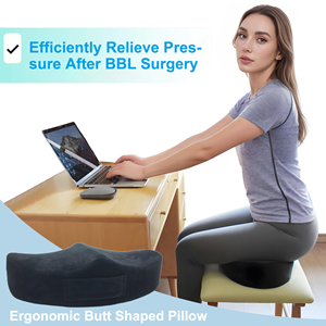Coussin de rehaussement des fesses en mousse à mémoire de forme avec support dorsal – Ensemble de coussins confortables et fermes – Coussin BBL pour les fesses - Product Image 4
