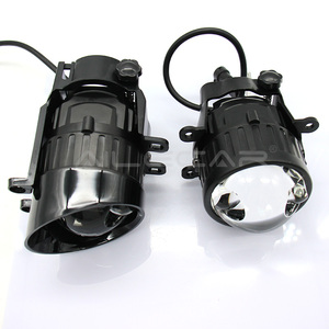 Đèn sương mù <span class=keywords><strong>LED</strong></span> chống nước D45 IP68, đèn chiếu kép laser halogen 12V, ánh sáng vàng, chất liệu nhôm, kiểu dáng H11/H4 dành cho ô tô - Product Image 4