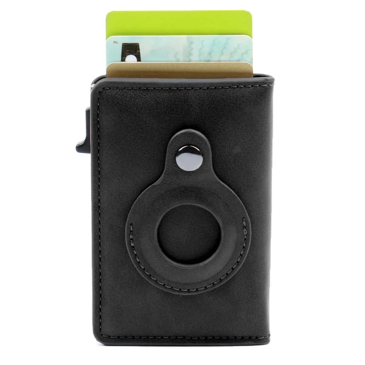 Neue benutzer definierte LOGO Business RFID Brieftasche Ent magneti sierung Multi-Style Herren Metall PU Leder Kreditkarte Münz Brieftasche Karten halter