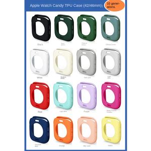 غطاء حماية ناعم مضاد للسقوط من مادة TPU بلون الحلوى S11 نصف تغطية لساعة أبل - Product Image 2