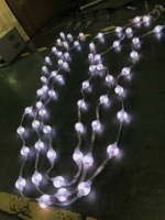 Lampu String Valentine Outdoor & Indoor 360 Derajat 35Mm 50Mm 3D DMX/SPI RGB LED Pixel Ball untuk Pencahayaan Natal dan Valentine