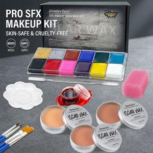 Kit Profesional de Maquillaje SFX con Cera para Cicatrices, <span class=keywords><strong>Sangre</strong></span> Falsa y <span class=keywords><strong>Pintura</strong></span> Corporal para <span class=keywords><strong>Halloween</strong></span>, Cosplay, Efectos Especiales de Cine, Marca Privada - Product Image 3