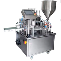 Machine de remplissage et de scellage de tasses de crème glacée Machine rotative de scellage de tasses de pudding Machines automatiques de scellage de petites tasses de ketchup au miel