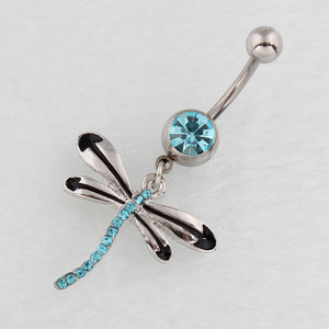 Venta al por Mayor de Piercings para Ombligo con Diseño de Libélula, Anillo de Acero Inoxidable de Grado Médico para Mujer - Product Image 1