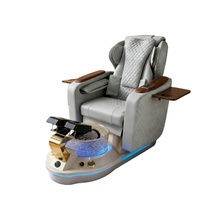 Fauteuil de pédicure professionnel robuste avec système de jets de bain à remous en cuivre et plastique, drainage automatique pour massage des pieds et soins de beauté