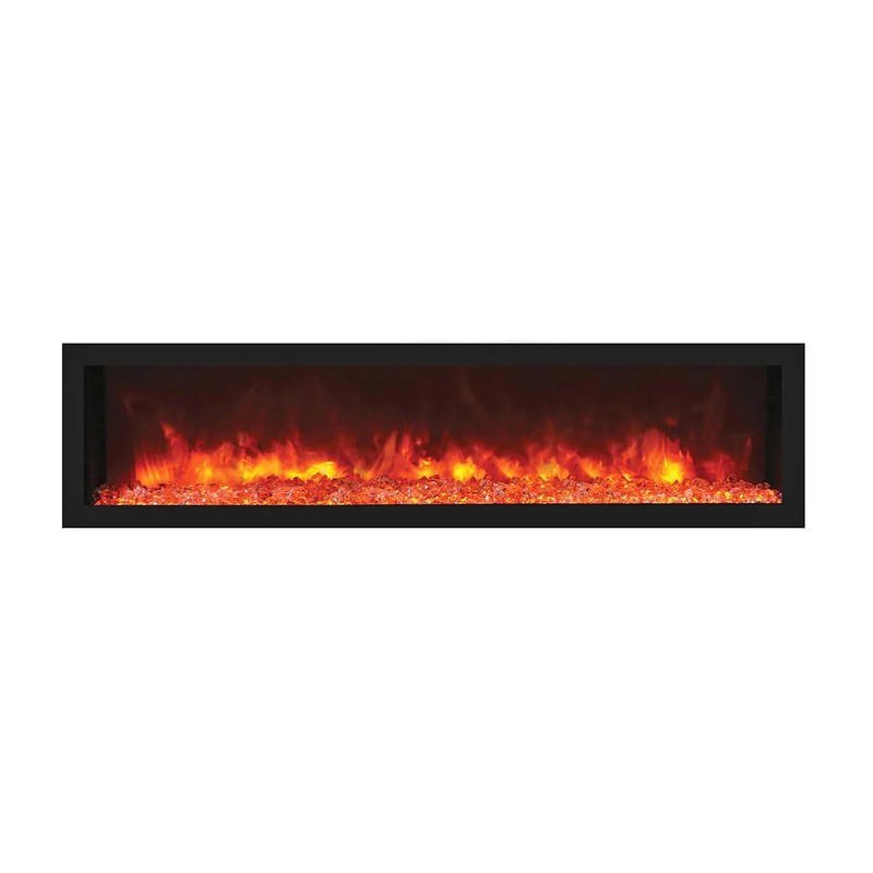 Modern Steel Electric Fireplace Wall Mounted