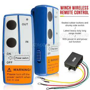 Control remoto inalámbrico de 12V para cabrestante eléctrico con transmisor manual, kit para camiones, ATV, SUV y remolques - Product Image 2