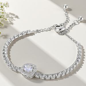 महिलाओं गर्म बिक्री तांबे का बना टेनिस ब्रेसलेट फुल ज़िरकॉन माइक्रो-इनडेस्टेड जन्मस्टोन गुणवत्ता फैशन लिंक समायोज्य श्रृंखला - Product Image 5