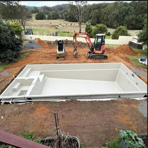 Piscine de nage à vagues en fibre de verre de grande taille sur mesure, jacuzzi pour enfants, piscine modulaire en fibre de verre préfabriquée, piscine extérieure - Product Image 1