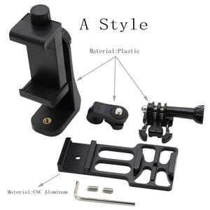Rotation à 360 degrés Support pour Smartphone Adaptateur de montage sur trépied pour téléphone portable Clip réglable à vis de 1/4 pouces Support en plastique pour iPhone - Product Image 6