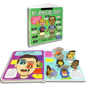 Libro <span class=keywords><strong>Pop</strong></span>-<span class=keywords><strong>up</strong></span> 3D con Stampa a Colori, Copertina Rigida, Libro Sensoriale con Alette da Sollevare in Inglese per Bambini, Libro Cartonato Personalizzato - Product Image 1