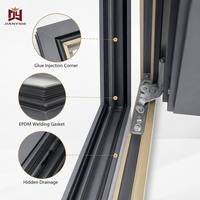 Ventana Abatible de Aluminio con Rotura de Puente Térmico de Alto Rendimiento, Resistente al Viento, Impermeable y de Ahorro Energético para el Hogar