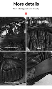 Guantes de carreras de cuero de dedo completo para todas las estaciones para hombre <span class=keywords><strong>Inbike</strong></span> a prueba de golpes y pantalla táctil compatibles para actividades de invierno al aire libre - Product Image 6