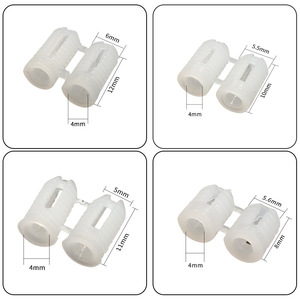 Plastic Screw Hole Repair Plug 4mm White Expansion Tube For Cabinet Door Furniture Hardware - Product Image 1