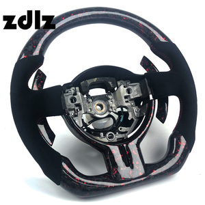 Volante Deportivo Personalizado de Fibra de Carbono y Cuero Negro para <span class=keywords><strong>Toyota</strong></span> 86 y Subaru BRZ con Levas de Cambio - Product Image 2