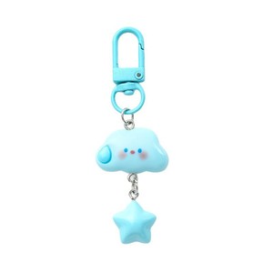 Porte-clés Nuage Étoilé Coloré 2023 en Plastique, Breloque Portable de Dessin Animé avec Mousqueton, Cadeau - Product Image 3